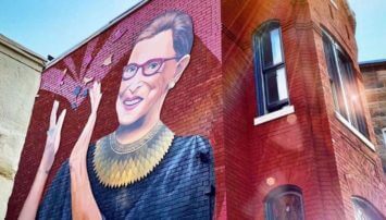Mural of Ruth Bader Ginsburg
