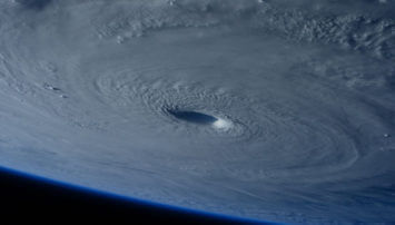Satellite photo of a hurricane