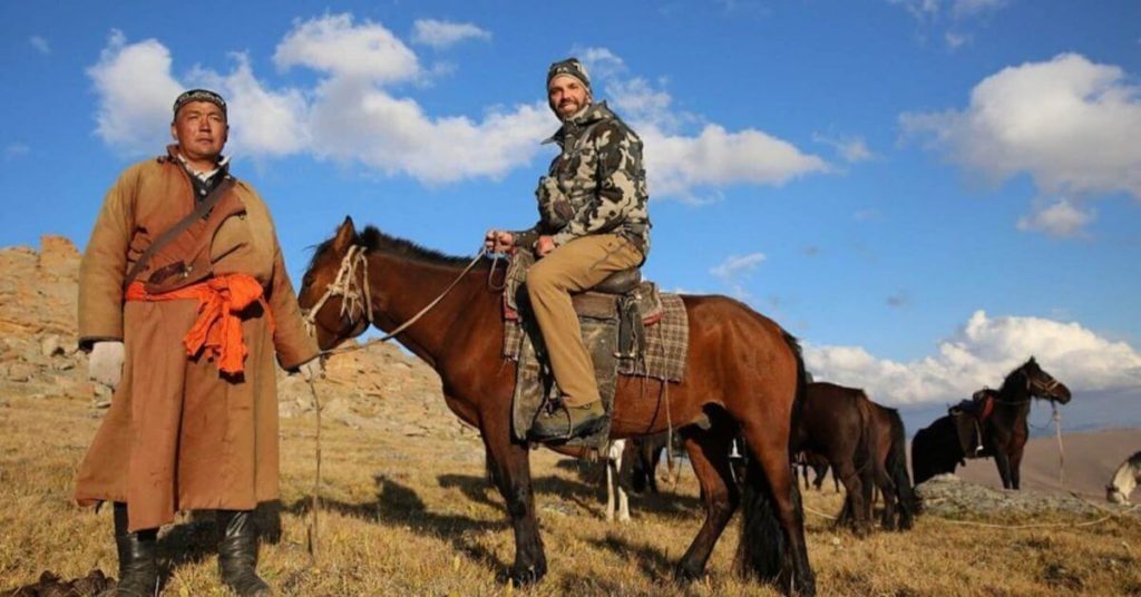 Donald Trump Jr. on a hunting trip in Mongolia
