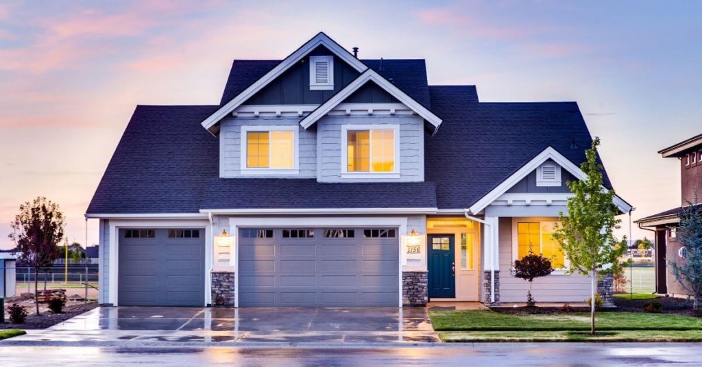 A street view of a house