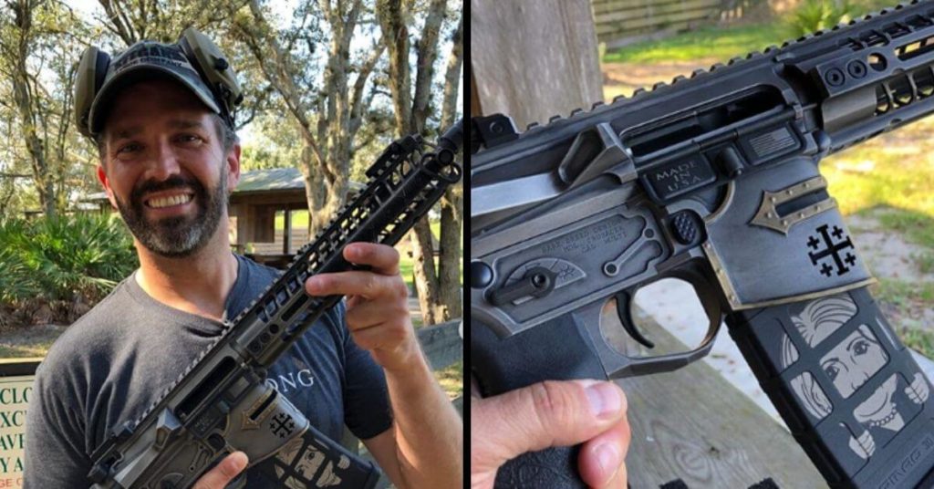 Don Jr holding a gun