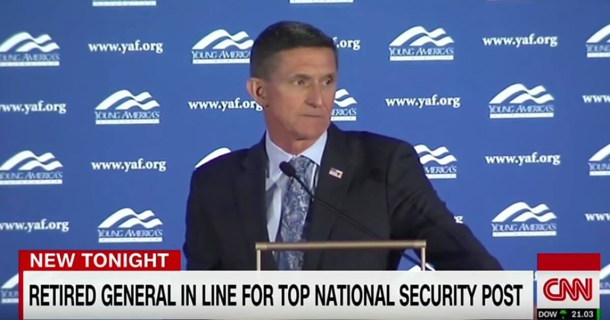 A photograph of former national security advisor Michael Flynn.