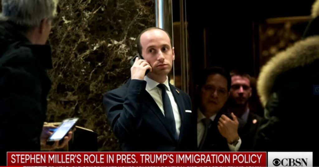 A screenshot of white nationalist Stephen Miller.