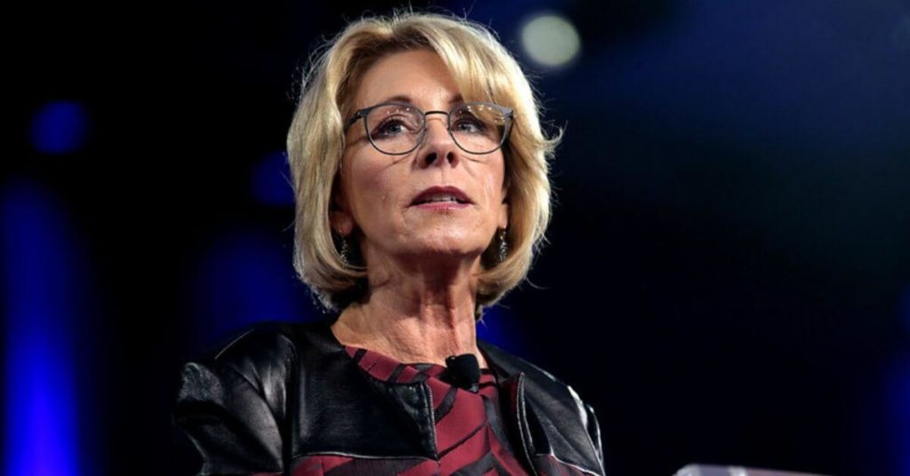 Betsy Devos at an event