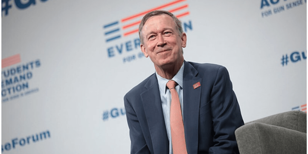 Democrat Hickenlooper at an event