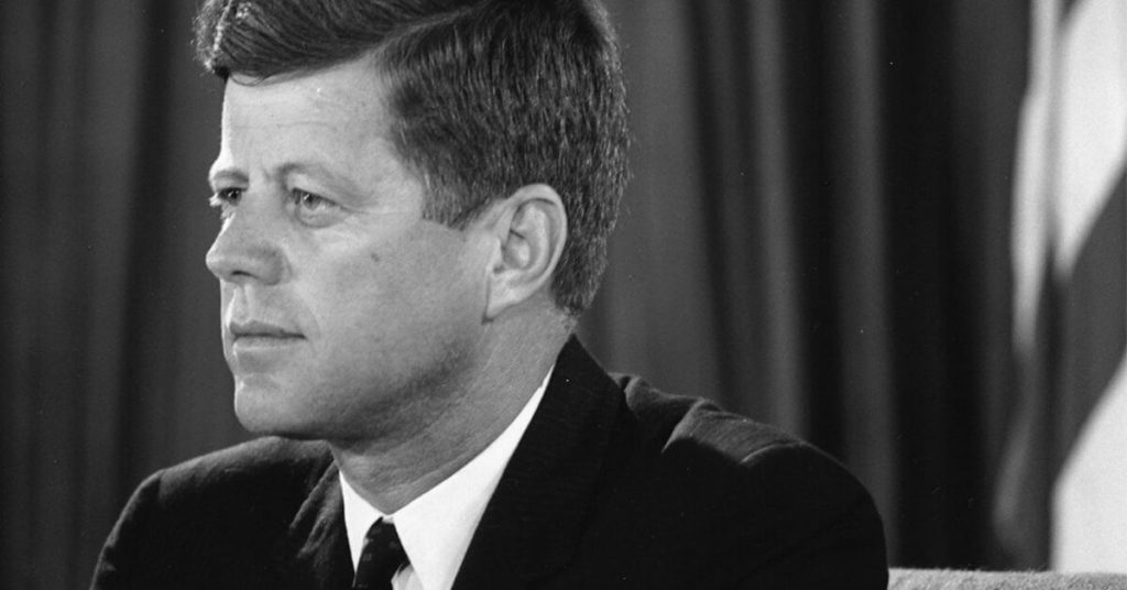 Black and White photo of JFK