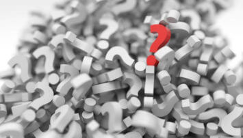 A pile of question marks.
