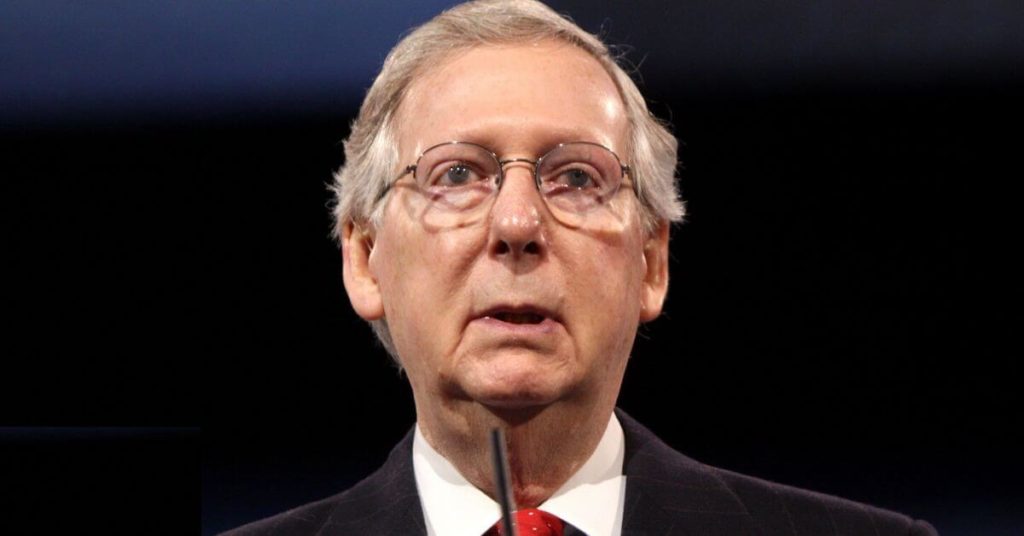 Close up of Mitch McConnell