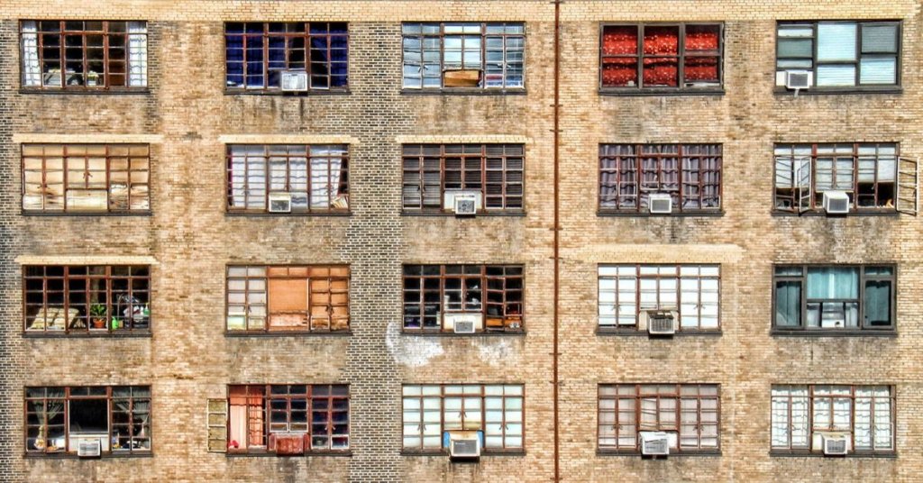 Facade of an apartment building