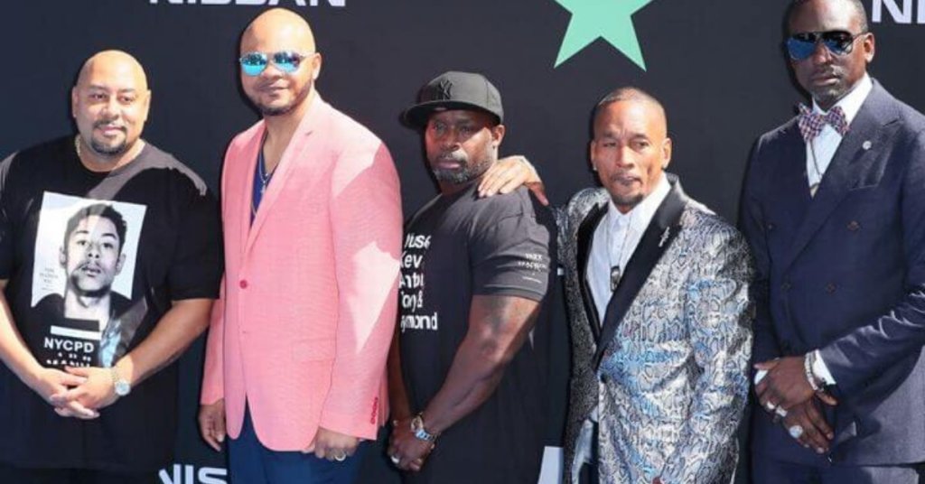 A photograph of the exonerated Central Park Five at the 2019 BET Awards
