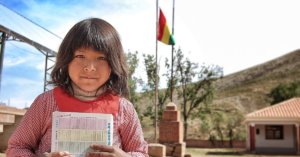 descriptive image of indigenous girl in bolivia