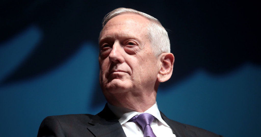 A photograph of retired Marine general James Mattis.