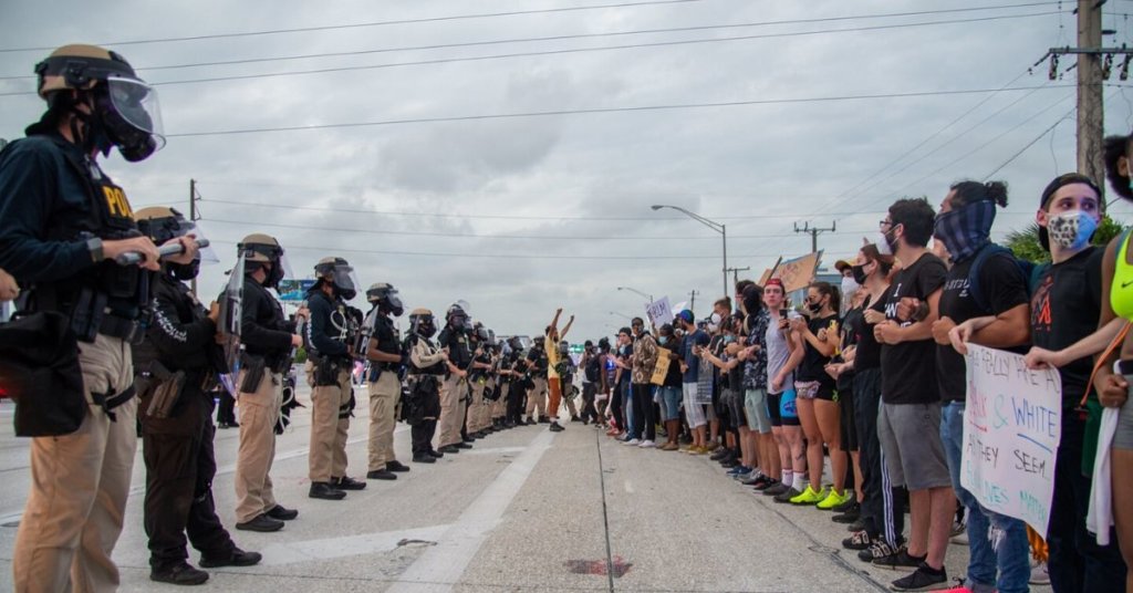 Militarized police response escalates already-tense protest situations, activists say