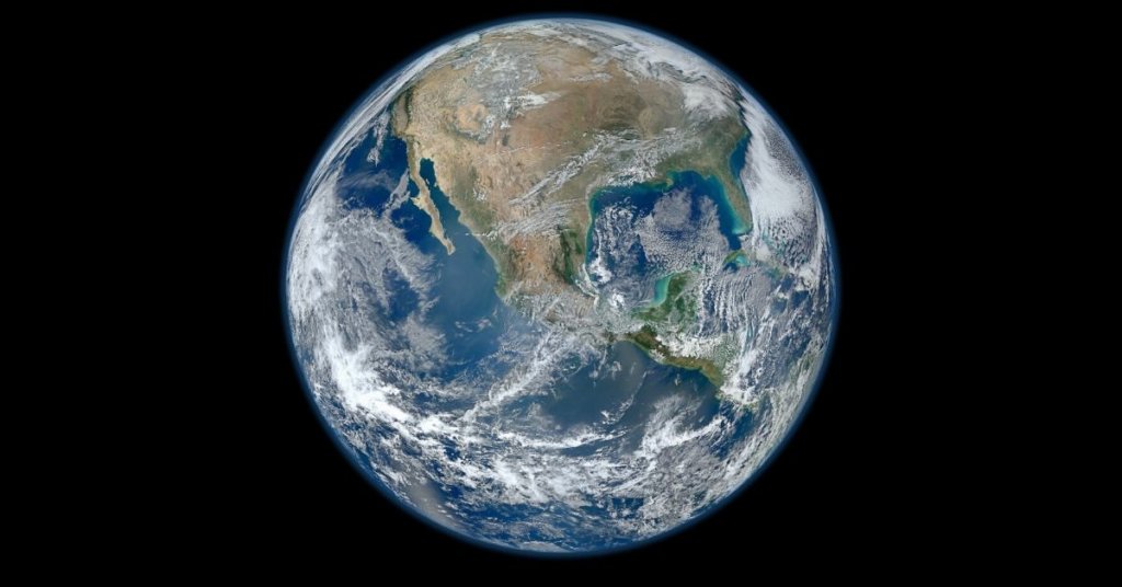 The earth seen from space.