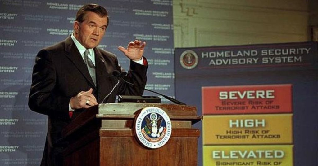 Tom Ridge giving a speech
