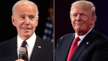 Side by side photos of Biden and Trump