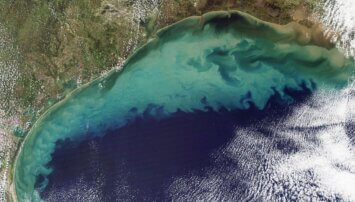 Aerial view of the Gulf of Mexico