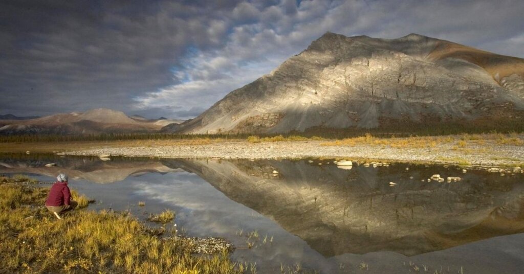 Man in the Alaska's Arctic National Wildlife Refuge