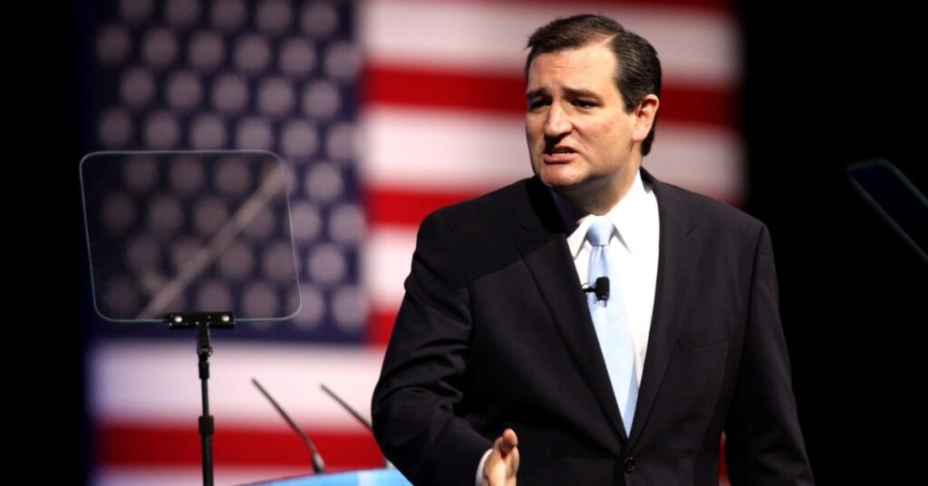 Ted Cruz standing on a stage