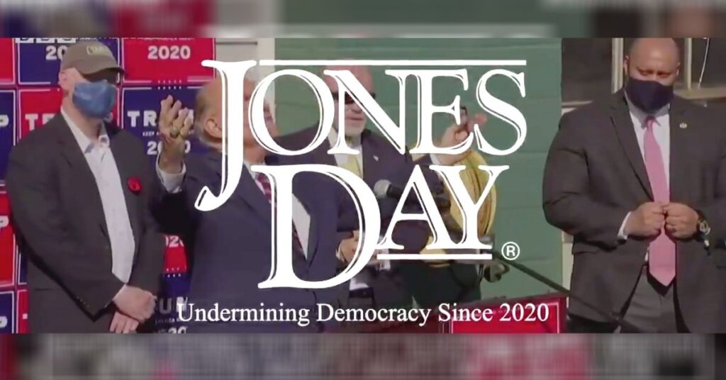 Screenshot from the MeidasTouch "Jones Day" video