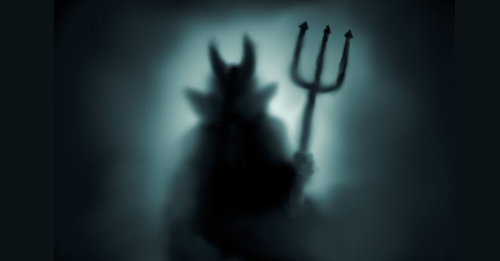A shadowy photo of a devil