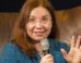 Katharine Hayhoe giving a speech
