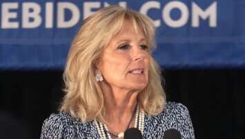 Dr. Jill Biden speaking at an event