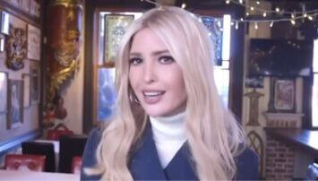 Ivanka Trump standing in a cafe