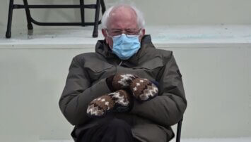 Bernie Sanders at Biden's inauguration