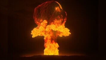 A nuclear explosion in the distance